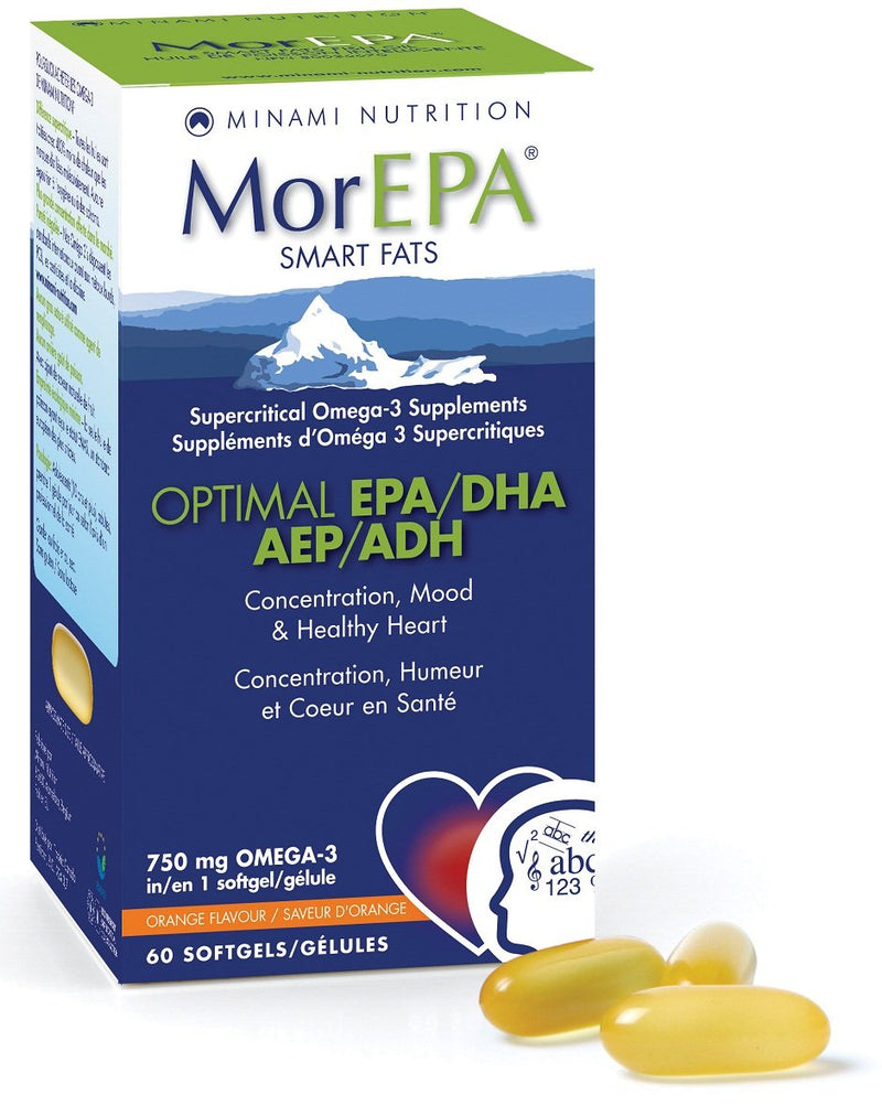 Minami Nutrition MorEPA Omega-3 750 mg - Orange 60 Softgels Image 1