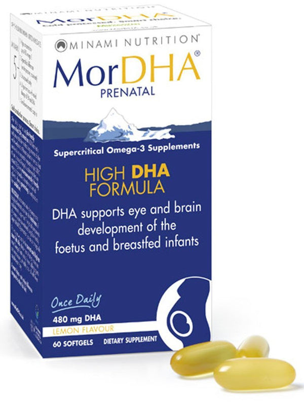 Minami Nutrition MoreDHA Prenatal Omega-3 - Lemon 60 Softgels Image 1