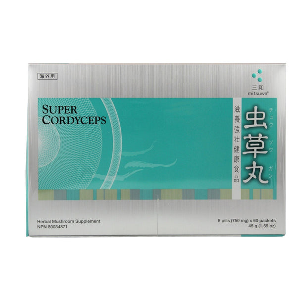 Mitsuwa Health Super Cordyceps 750 mg 5 Pills 60 Packets Image 1