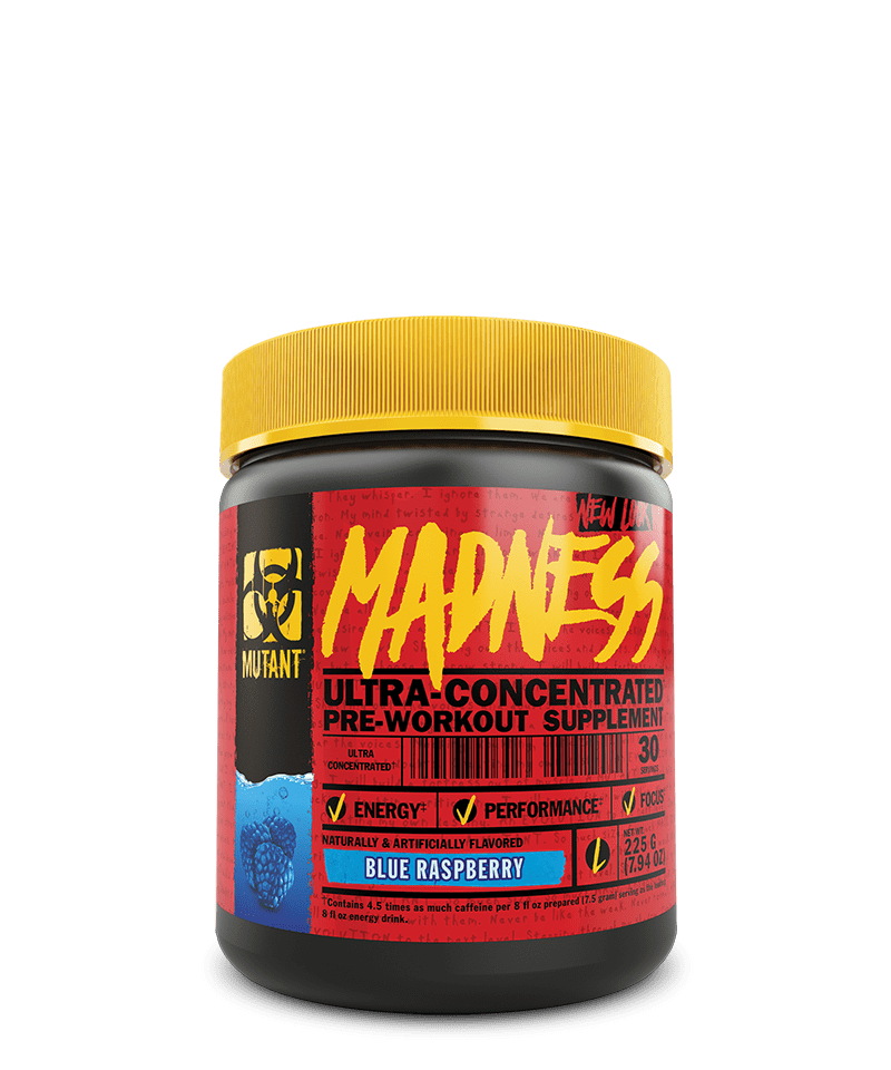 Mutant MADNESS Pre-Workout Supplement - Blue Raspberry 225 g Image 1