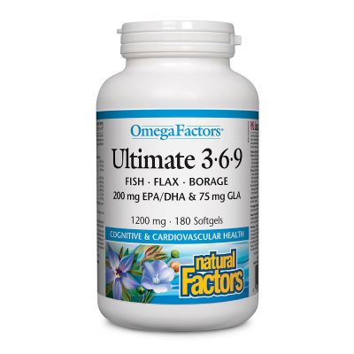Natural Factors OmegaFactors Ultimate 3-6-9 1200 mg (Softgels)