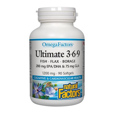 Natural Factors OmegaFactors Ultimate 3-6-9 1200 mg (Softgels)