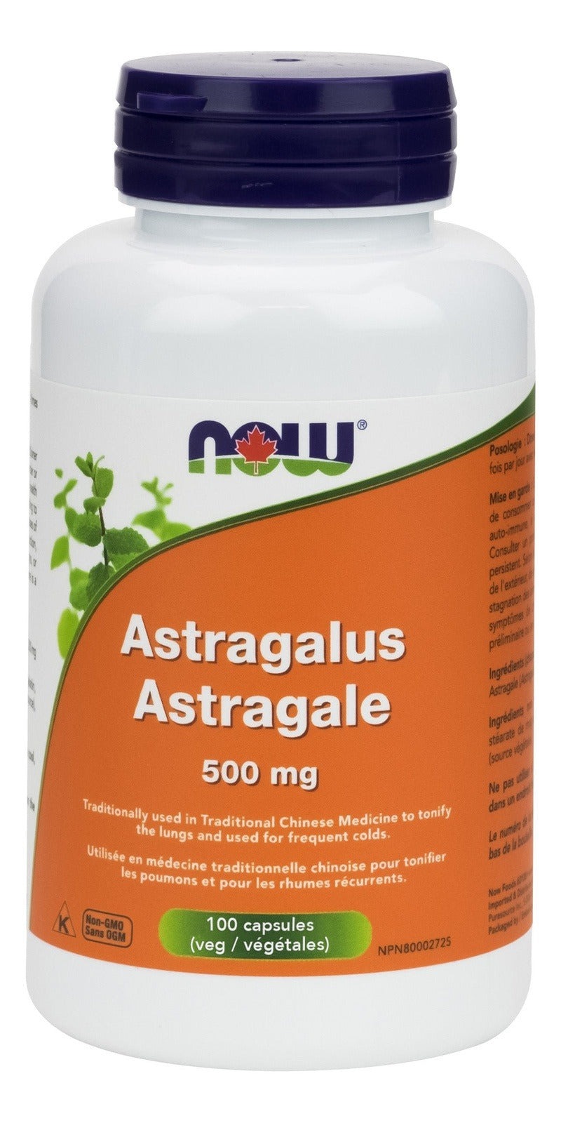 NOW Astragalus 500 mg 100 VCaps Image 1