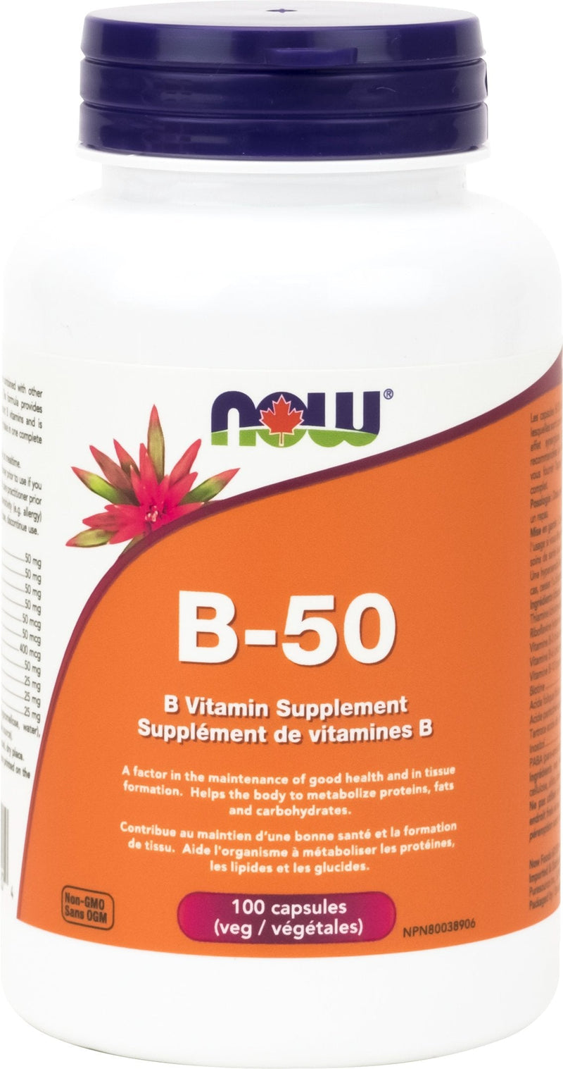 NOW B-50 B Vitamin Suppliment 100 VCaps Image 1