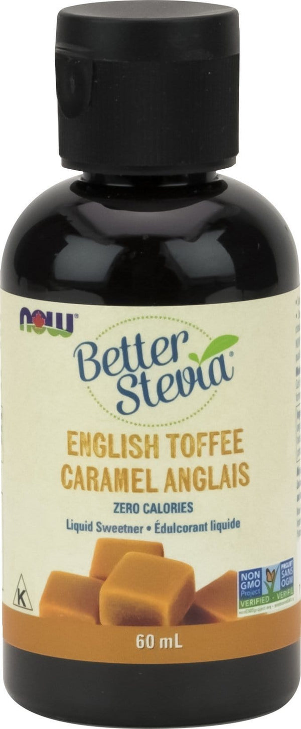 NOW Better Stevia Zero-Calorie Liquid Sweetener - English Toffee 60 mL Image 1