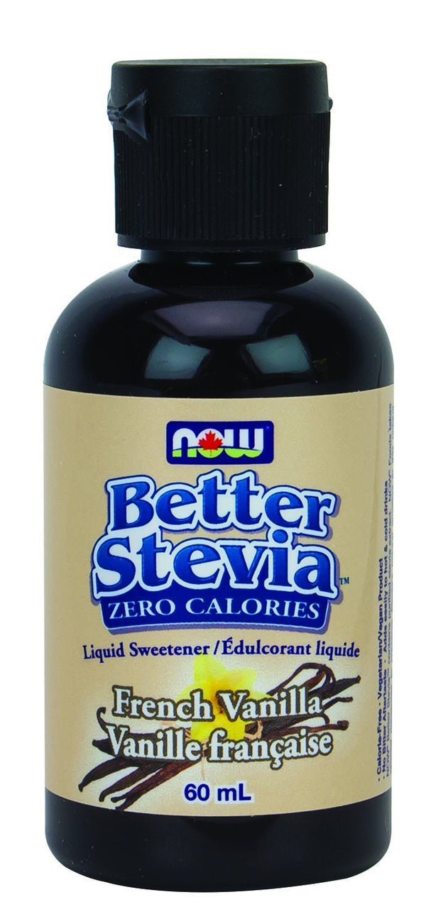 NOW Better Stevia Zero-Calorie Liquid Sweetener - French Vanilla 60 mL Image 1