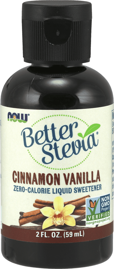 NOW Better Stevia Zero-Calorie Sweetener - Cinnamon Vanilla 60 mL Image 1