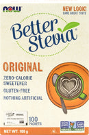 NOW Better Stevia Zero-Calorie Sweetener - Original 100 Packets Image 1