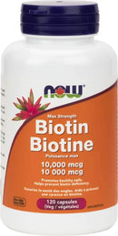 NOW Biotin 10000 mcg 120 VCaps Image 1