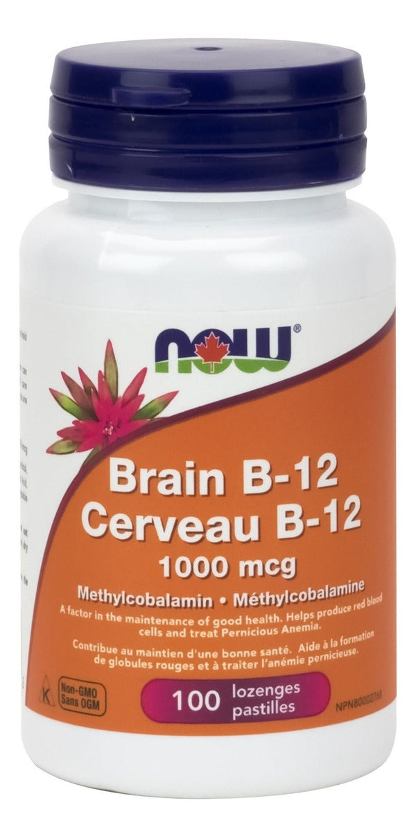 NOW Brain B-12 Methyl Form 1000 mcg 100 Lozenges Image 1