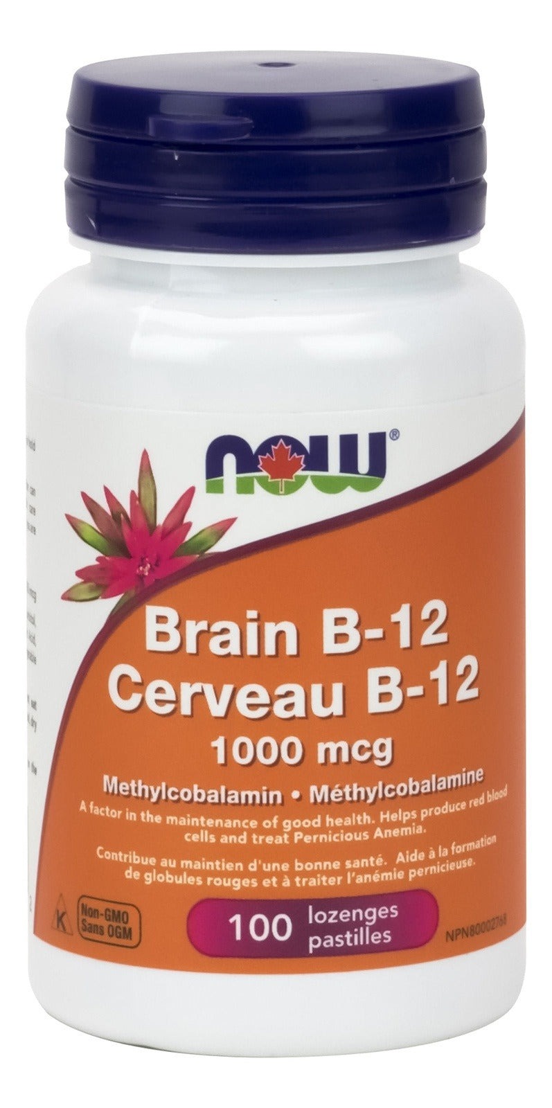NOW Brain B-12 Methyl Form 1000 mcg 100 Lozenges Image 1