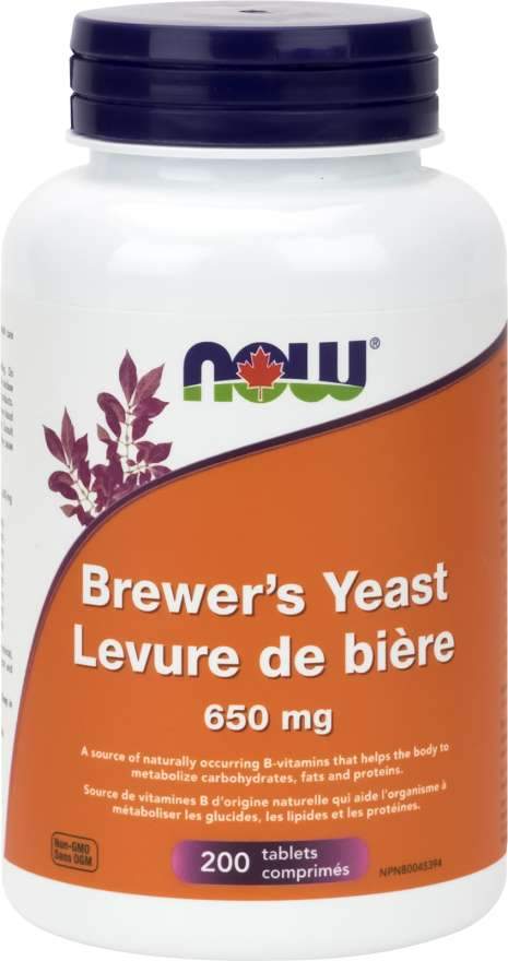 NOW Brewer's Yeast 650 mg 200 Tablets Image 1