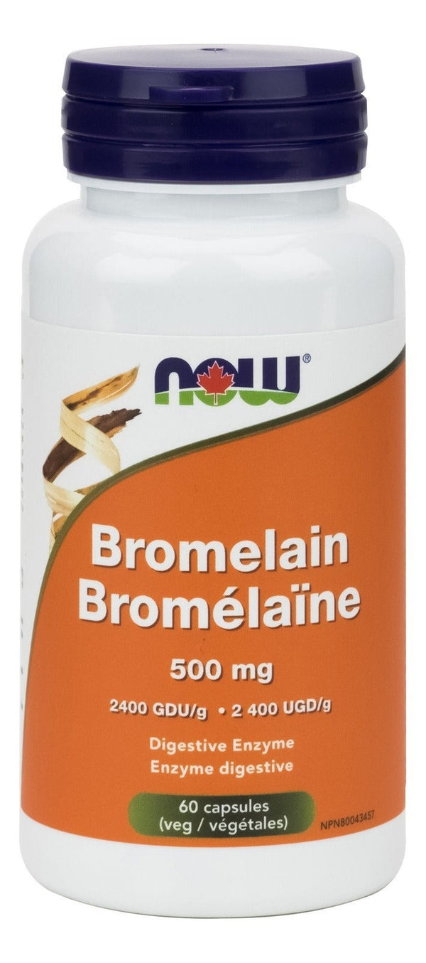 NOW Bromelain 500 mg 2400 GDU/g 60 VCaps Image 1