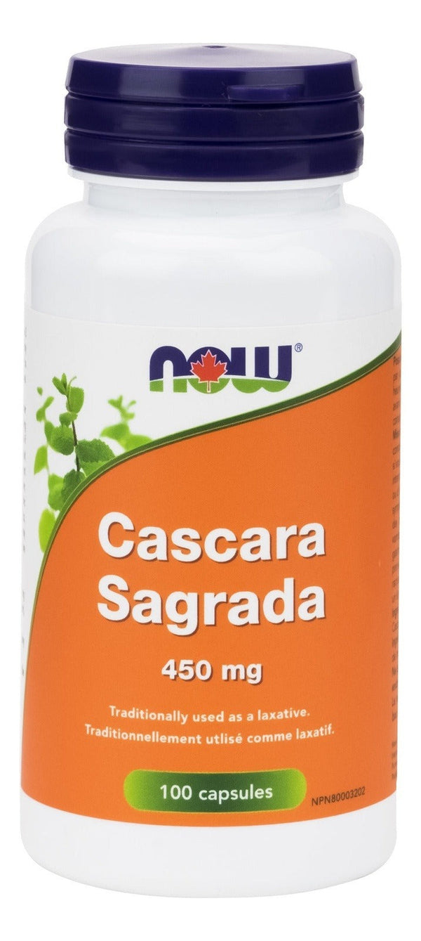 NOW Cascara Sagrada 450 mg 100 Capsules Image 1