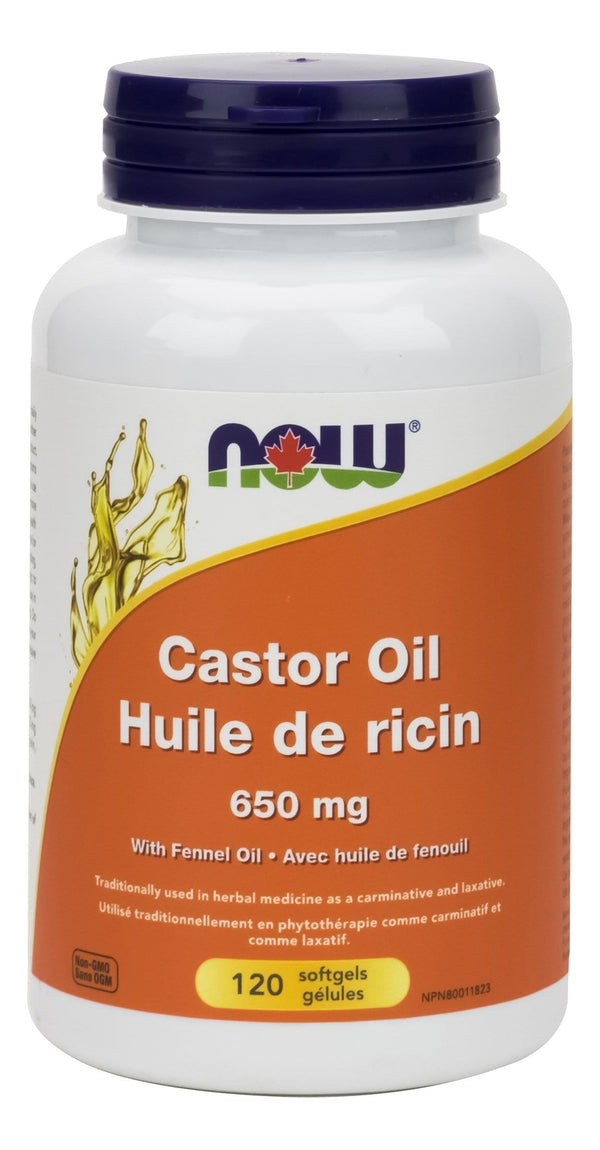 NOW Castor 650 mg + Fennel Oil 120 Softgels Image 1