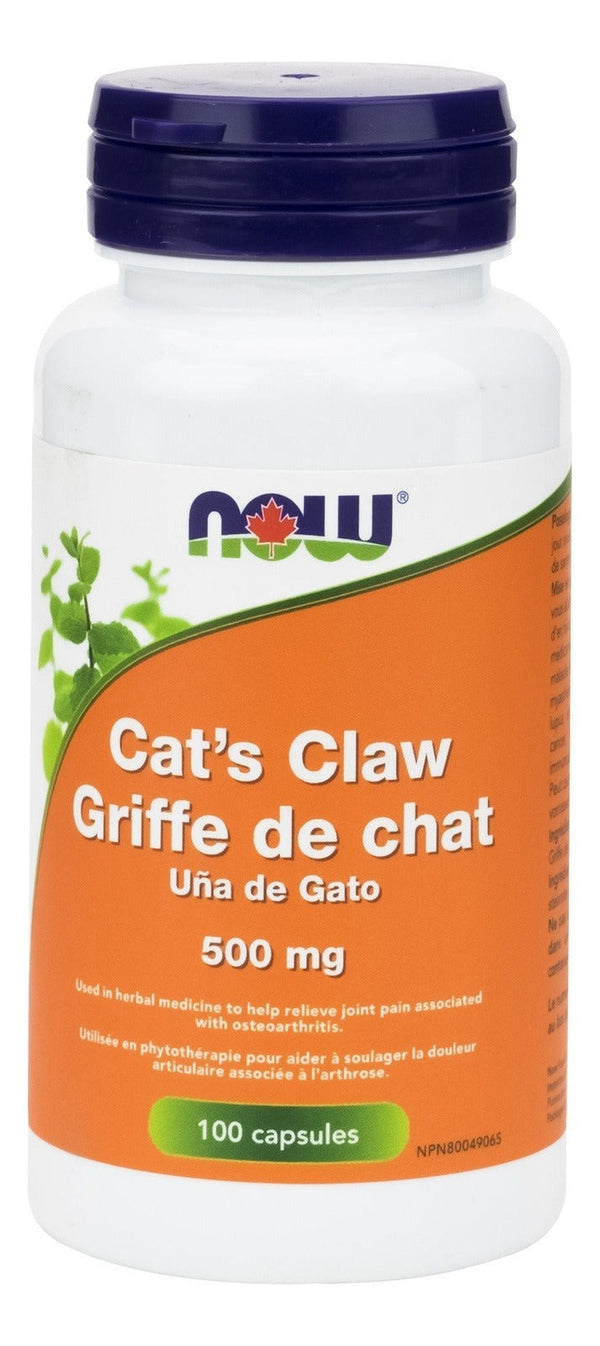 NOW Cats Claw 500 mg 100 Capsules Image 1