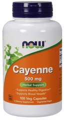 NOW Cayenne 500 mg 100 VCaps Image 1