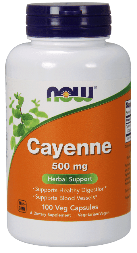 NOW Cayenne 500 mg 100 VCaps Image 1