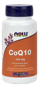 NOW CoQ10 100 mg with Hawthorn Berry 90 VCaps Image 1