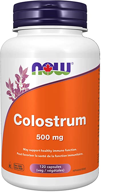 NOW Colostrum 500 mg 25% IgG 120 VCaps Image 1