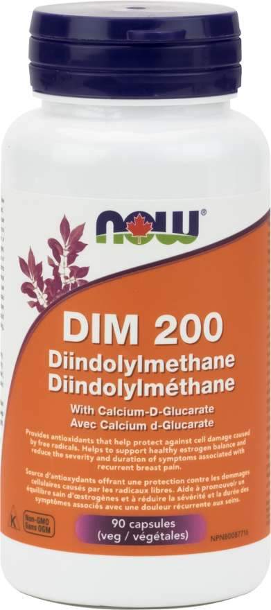 NOW DIM 200 with Calcium-D-Glucarate 90 VCaps Image 1