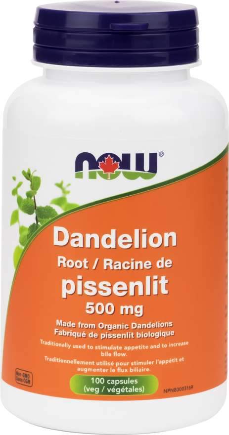 NOW Dandelion Root 500 mg 100 VCaps Image 1