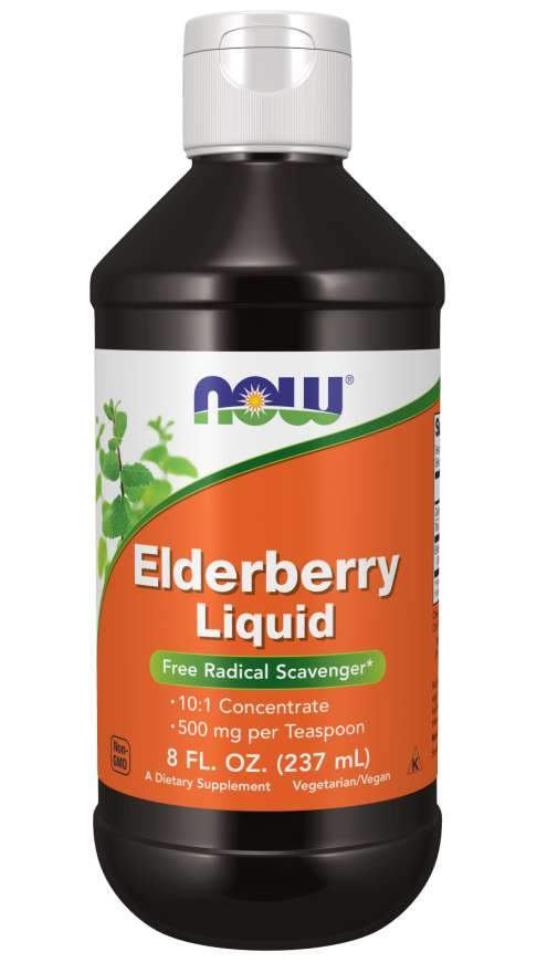 NOW Elderberry Liquid 500 mg 237 mL Image 1