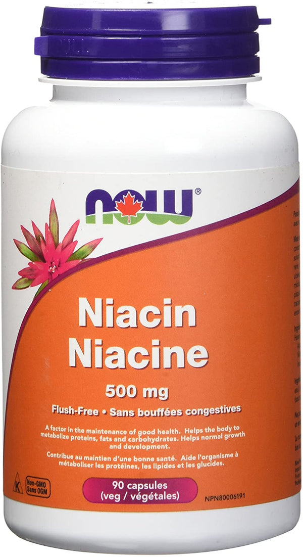 NOW Flush-Free Niacin 500 mg 90 VCaps Image 1