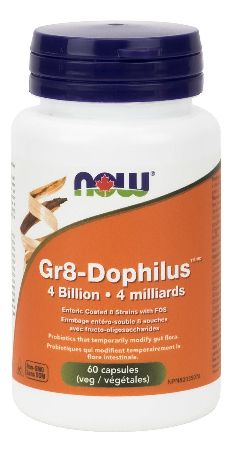 NOW Gr8-Dophilus Probiotics 4 Billion 60 VCaps Image 1