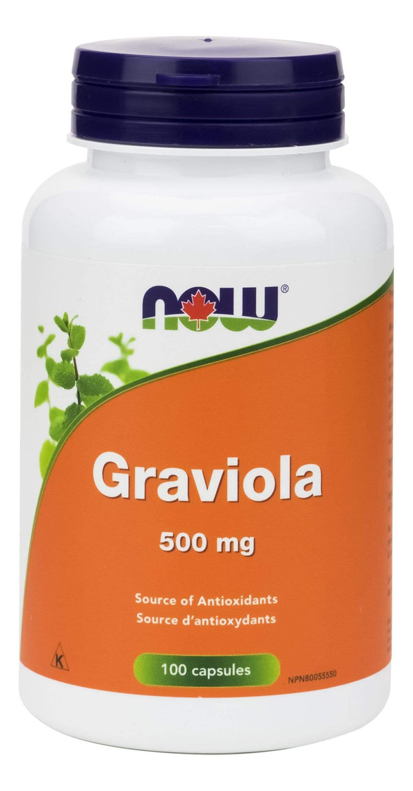 NOW Graviola 500 mg Antioxidant Source 100 Capsules Image 1