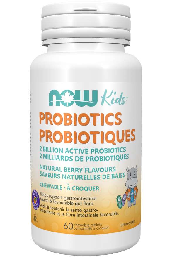 NOW Kids Probiotics 60 Chewable Tablets Image 1