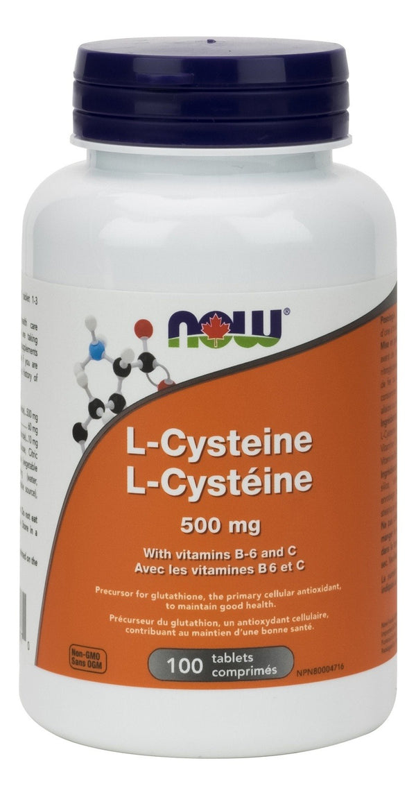 NOW L-Cysteine 500 mg 100 Tablets Image 1