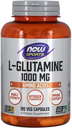 NOW L-Glutamine 1000 mg 120 VCaps Image 1