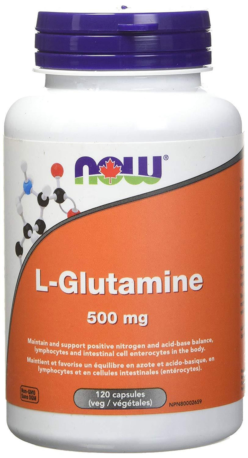NOW L-Glutamine 500 mg 120 VCaps Image 1