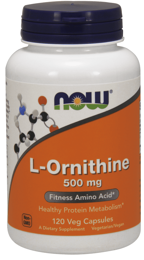 NOW L-Ornithine 500 mg 120 VCaps Image 1