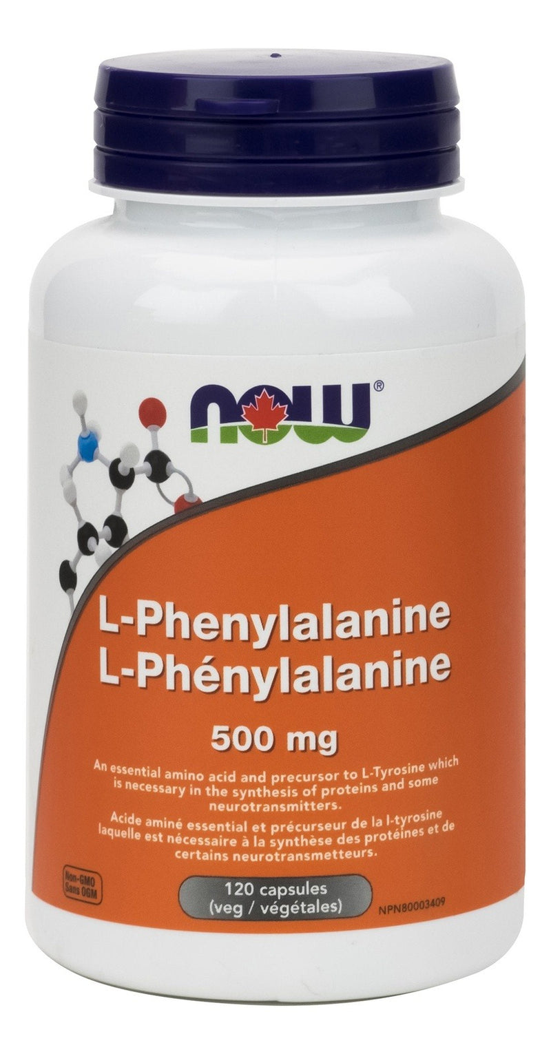 NOW L-Phenylalanine 500 mg 120 VCaps Image 1
