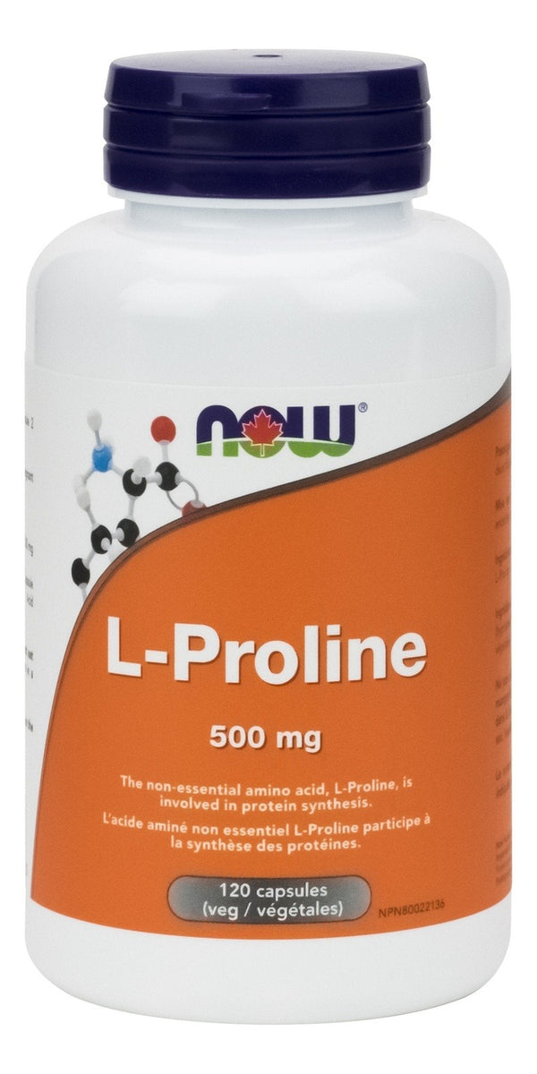 NOW L-Proline 500 mg 120 VCaps Image 1