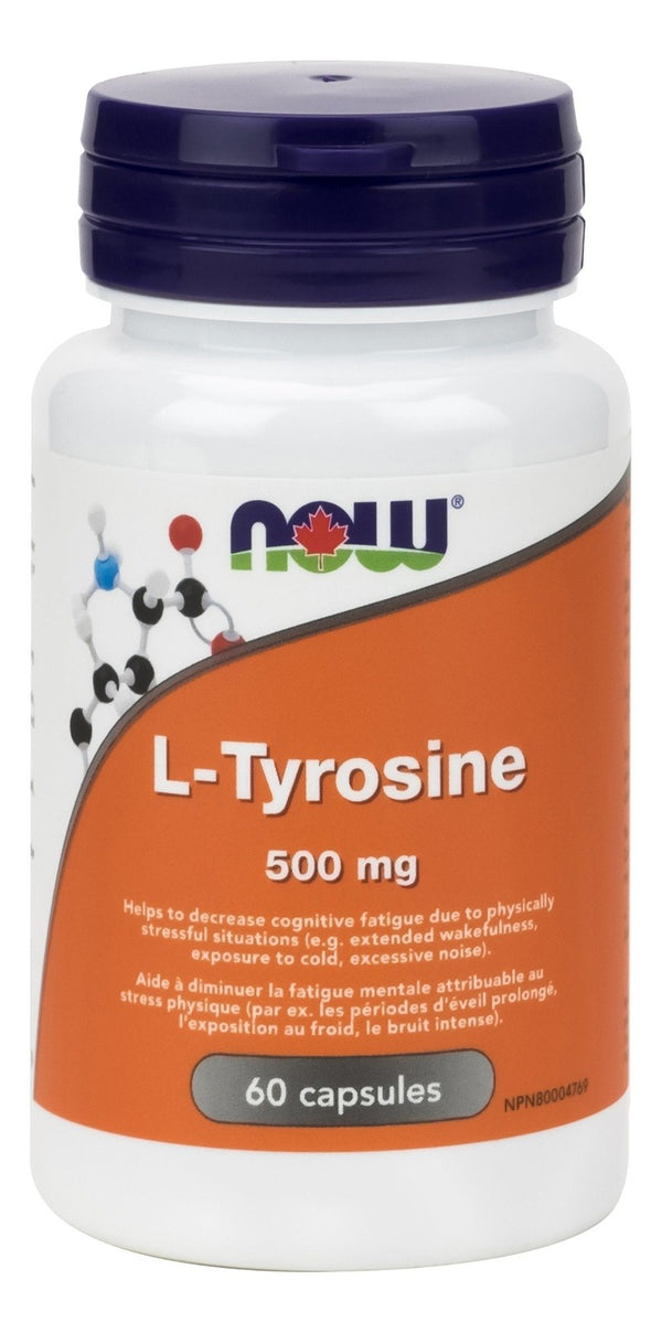 NOW L-Tyrosine 500 mg Capsules Image 1