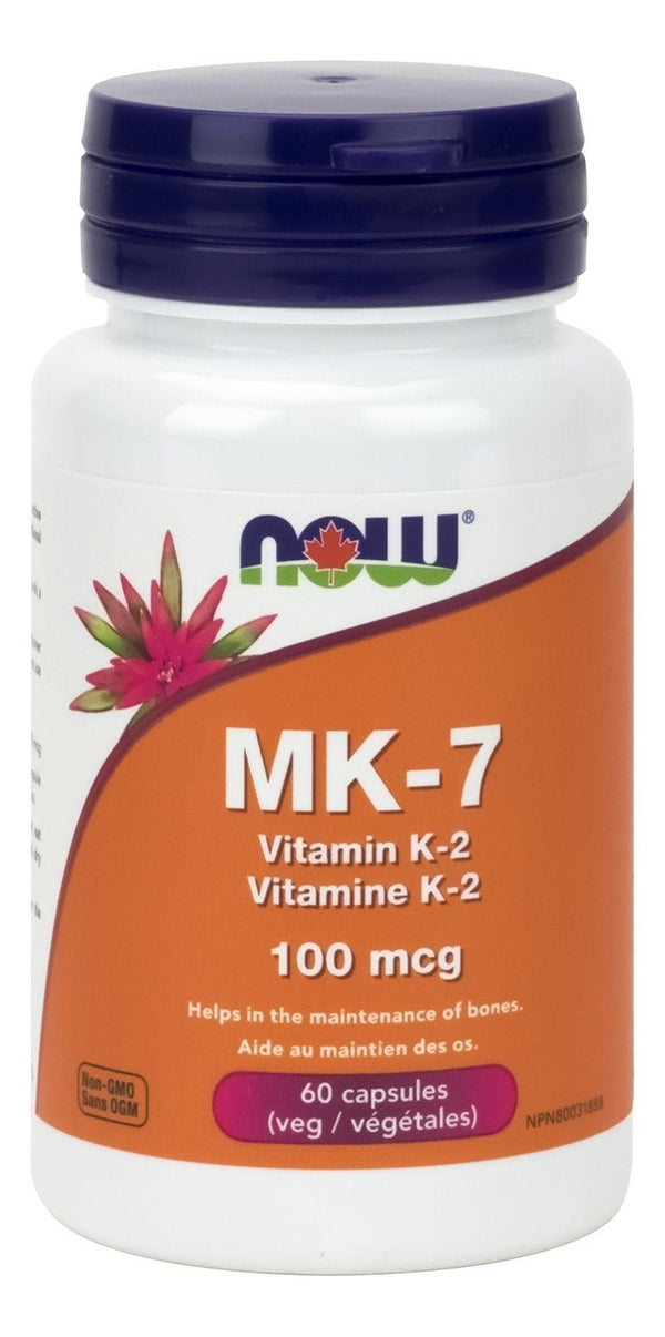 NOW MK-7 Vitamin K2 100 mcg 60 VCaps Image 1