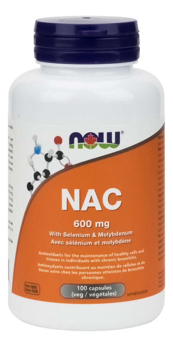 NOW NAC 600 mg with Selenium & Molybdenum 100 VCaps Image 1