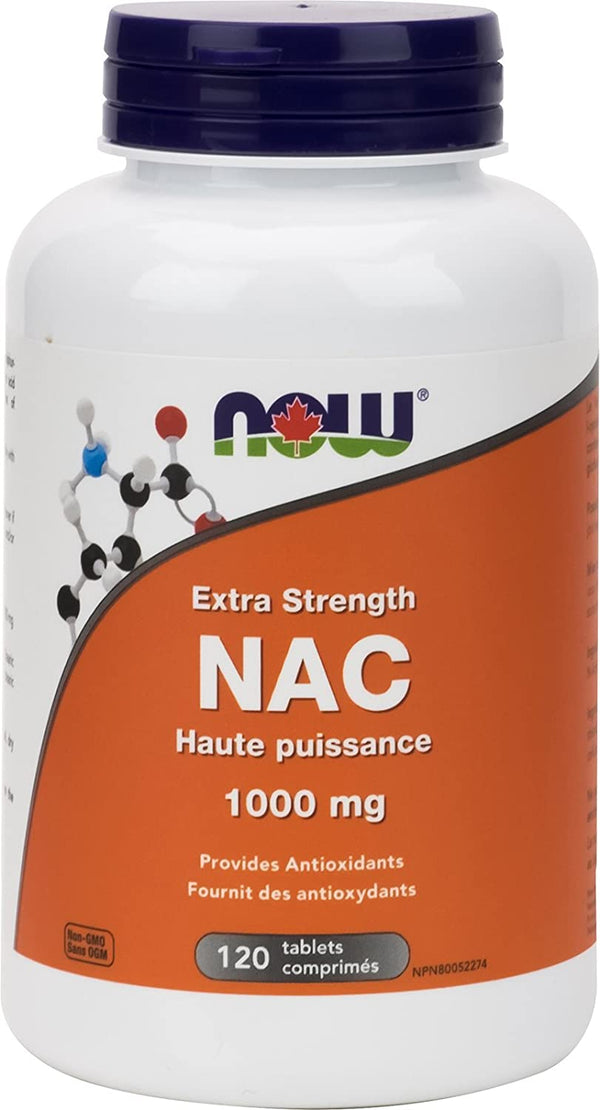 NOW NAC Extra Strength 1000 mg 120 Tablets Image 1