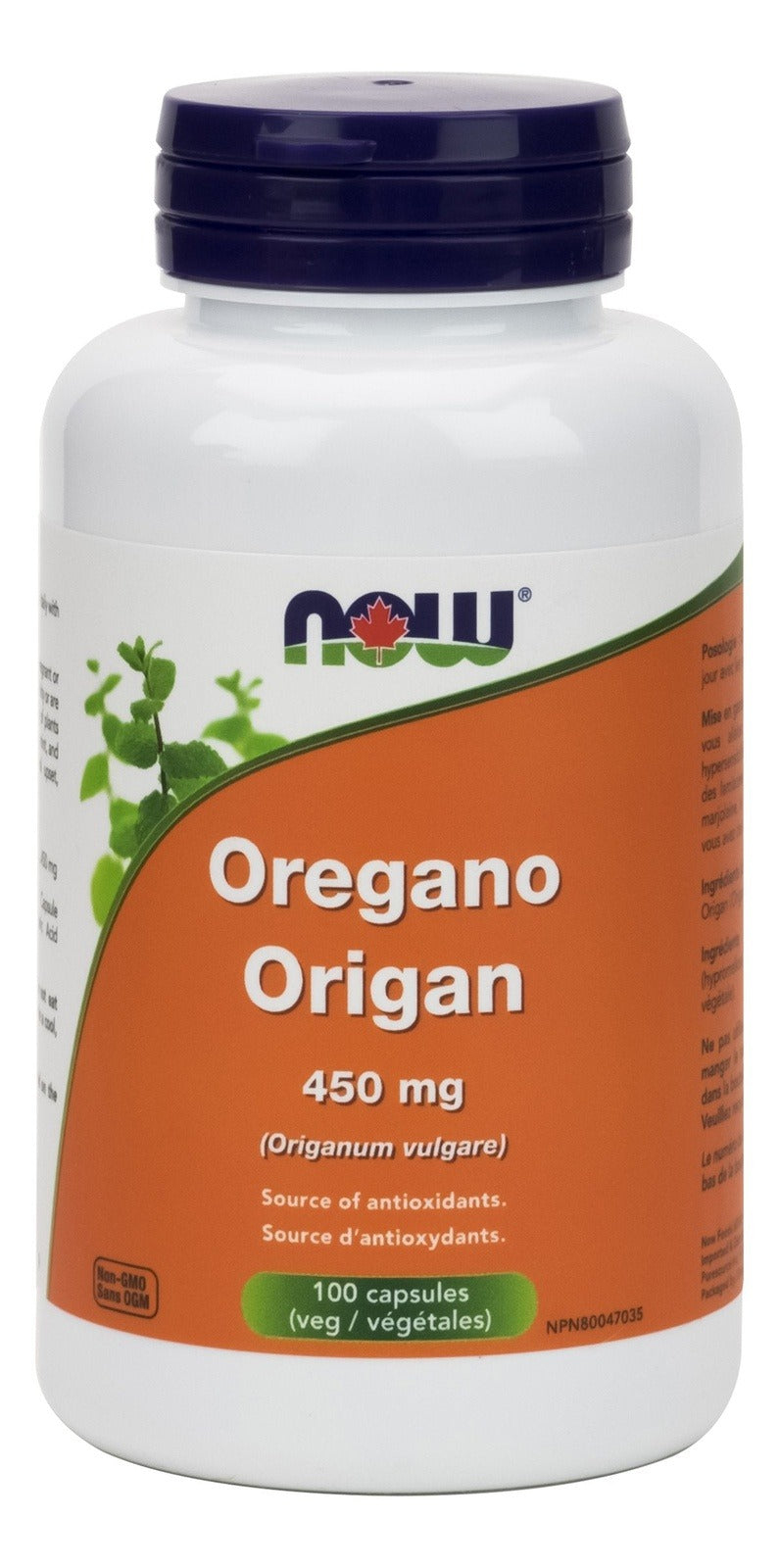 NOW Oregano 450 mg 100 VCaps Image 1