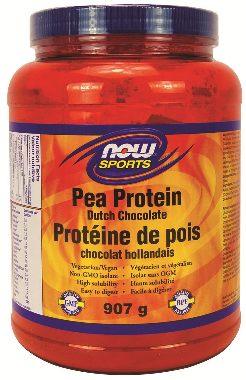 NOW Pea Protein - Dutch Chocolate 2 lbs Image 1