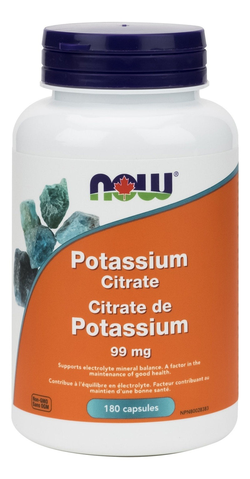 NOW Potassium Citrate 99 mg 180 Capsules Image 1