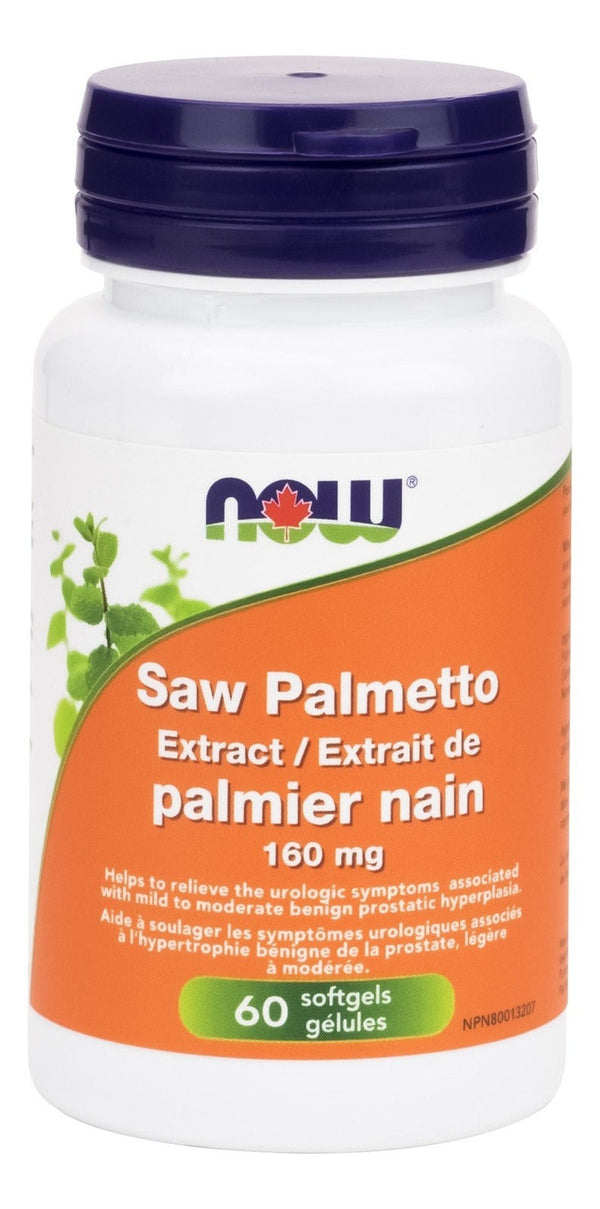 NOW Saw Palmetto Extract 160 mg 60 Softgels Image 1