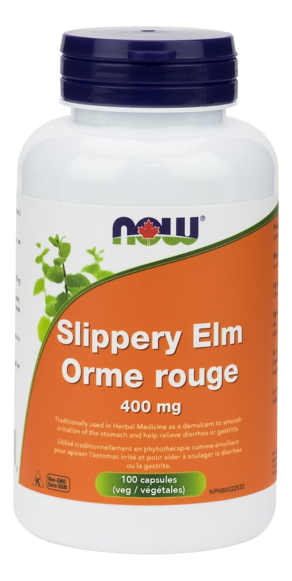 NOW Slippery Elm 400 mg 100 Capsules Image 1