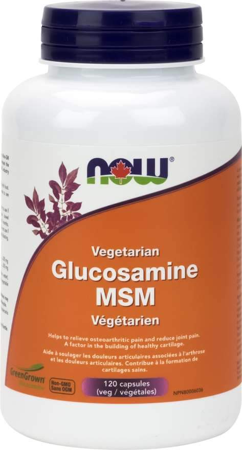NOW Vegetarian Glucosamine MSM 120 VCaps Image 1