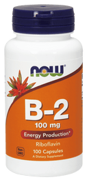 NOW Vitamin B2 Riboflavin mg 100 Capsules Image 1