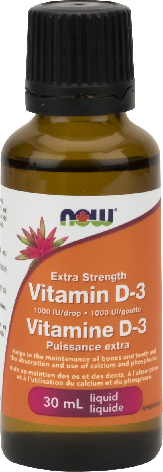 NOW Vitamin D-3 Extra Strength 1000 IU 30 mL Image 1