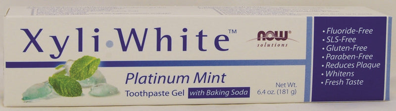NOW Xyliwhite Plantinum Mint Toothpaste with Baking Soda 181 g Image 1